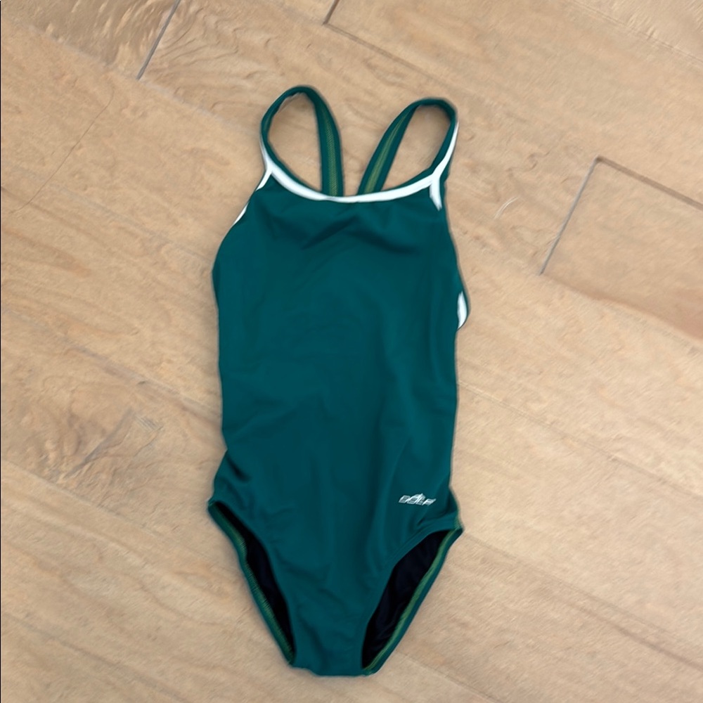 Green One Piece Swimsuit with Racerback